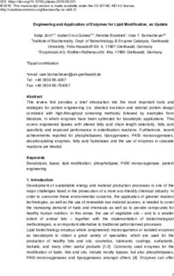 Engineering and Application of Enzymes for Lipid Modification, an Update - Zenodo