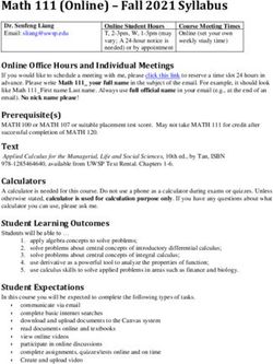 Math 111 (Online) - Fall 2021 Syllabus - UW-Stevens Point