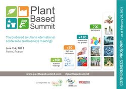 +130 international key speakers - Plant Based Summit