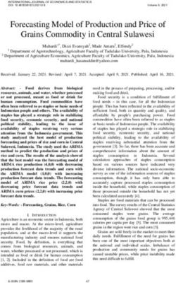 Forecasting Model of Production and Price of Grains Commodity in Central Sulawesi