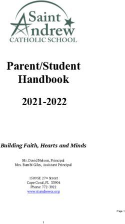 Parent/Student Handbook - 2021-2022 Building Faith, Hearts and Minds - St. Andrew Catholic ...