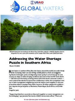 Addressing the Water Shortage Puzzle in Southern Africa