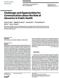 Challenges and Opportunities for Communication about the Role of Genomics in Public Health