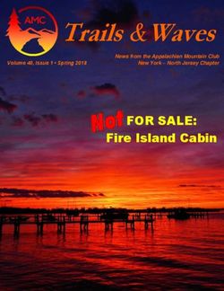 TRAILS &WAVES FOR SALE: FIRE ISLAND CABIN NEWS FROM THE APPALACHIAN MOUNTAIN CLUB VOLUME40,ISSUE1 SPRING2018 NEWYORK-NORTHJERSEYCHAPTER