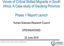 Voices of Critical Skilled Migrants in South Africa. A Case study of Gauteng Province Phase 1 Report Launch - EPD/AISA/DGSD Human Sciences ...