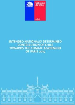 INTENDED NATIONALLY DETERMINED TOWARDS THE CLIMATE AGREEMENT CONTRIBUTION OF CHILE OF PARIS 2015 - UNFCCC