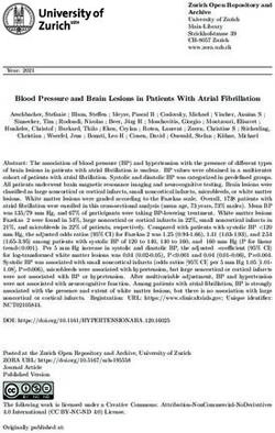 Blood Pressure and Brain Lesions in Patients With Atrial Fibrillation