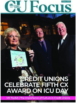 CUFocusWinter 2019 - CREDIT UNIONS CELEBRATE FIFTH CX AWARD ON ICU DAY MX Toolkit | The Importance of Culture in Credit Unions - Irish League ...