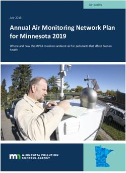 Annual Air Monitoring Network Plan for Minnesota 2019 - Air quality July 2018