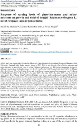 Response of varying levels of phyto-hormones and micro-nutrients on growth and yield of brinjal (Solanum melongena L.) in sub-tropical Terai ...