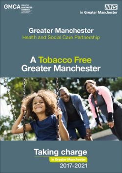 A Tobacco Free Greater Manchester - Greater Manchester Health and Social Care Partnership - Make Smoking History