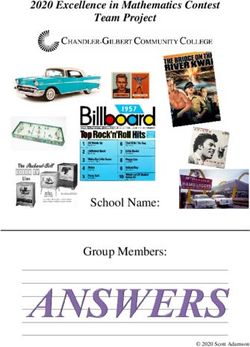 School Name: Group Members: 2020 Excellence in Mathematics Contest Team Project