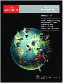 In this issue: PLANETARY HEALTH - SPECIAL EDITION - The Rockefeller Foundation