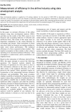Measurement of efficiency in the airline industry using data envelopment analysis