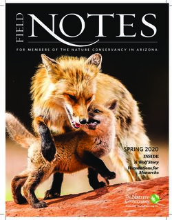 NOTES - SPRING 2020 INSIDE A Wolf Story Waystations for Monarchs - The Nature Conservancy