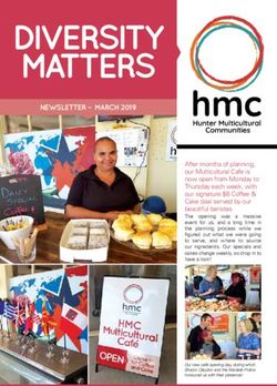 DIVERSITY MATTERS - Hunter Multicultural Communities