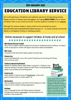 EDUCATION LIBRARY SERVICE - 15TH JANUARY 2021 - Online resources to support children at home and at school