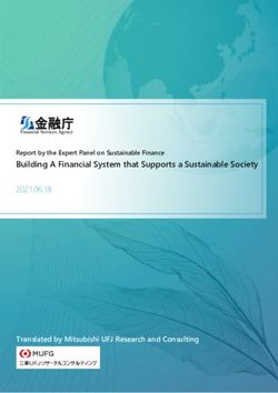 Building A Financial System that Supports a Sustainable Society 2021.06.18 - Translated by Mitsubishi UFJ Research and Consulting
