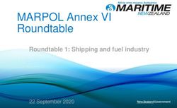MARPOL Annex VI Roundtable - Roundtable 1: Shipping and fuel industry 22 September 2020 - Maritime NZ