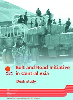 Belt and Road Initiative in Central Asia - Desk study - International Trade ...