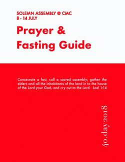 SOLEMN ASSEMBLY @ CMC 8 - 14 JULY - Christ Methodist Church