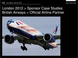 London 2012 Sponsor Case Studies British Airways Official Airline Partner - Last Update February 2012