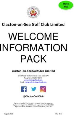 WELCOME INFORMATION PACK - Clacton-on-Sea Golf Club Limited - NET