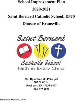 School Improvement Plan 2020-2021 Saint Bernard Catholic School, D370 Diocese of Evansville - Mr. Ryan Nowak, Principal Rockport, IN 47635-1447 ...