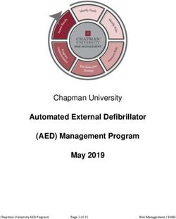 Automated External Defibrillator (AED) Management Program May 2019 - Chapman University
