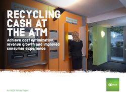 RECYCLING CASH AT THE ATM - Achieve cost optimization, revenue growth and improved consumer experience