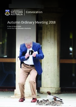 Autumn Ordinary Meeting 2018 - Friday 23 March 2018 University Club of Western Australia - Convocation of UWA ...