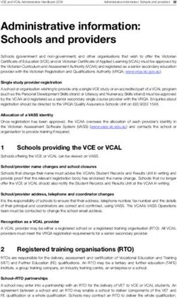 Administrative information: Schools and providers - Victorian Curriculum ...