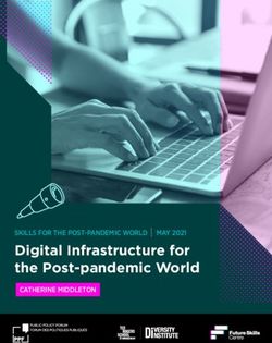 Digital Infrastructure for the Post-pandemic World - SKILLS FOR THE POST-PANDEMIC WORLD MAY 2021 CATHERINE MIDDLETON - Future ...