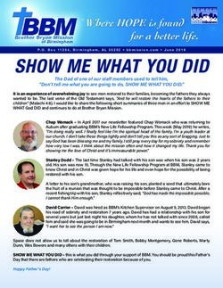 SHOW ME WHAT YOU DID The Dad of one of our staff members used to tell him, "Don't tell me what you are going to do, SHOW ME WHAT YOU DID." ...