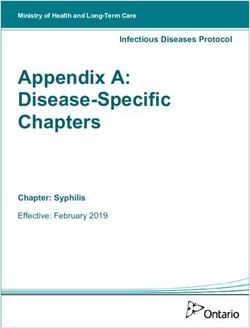 Appendix A: Disease-Specific Chapters - Infectious Diseases Protocol - Ministry Of Health And Long Term Care