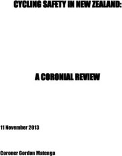 CYCLING SAFETY IN NEW ZEALAND: A CORONIAL REVIEW - 11 November 2013 Coroner Gordon Matenga