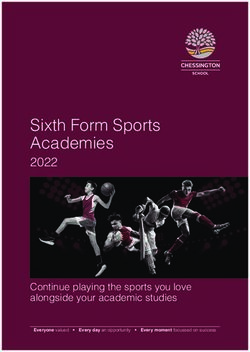 Sixth Form Sports Academies 2022 - Continue playing the sports you love alongside your academic studies - Chessington School