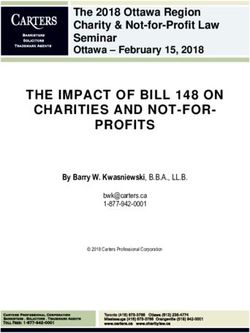 THE IMPACT OF BILL 148 ON CHARITIES AND NOT-FOR-PROFITS - The 2018 Ottawa Region Charity & Not-for-Profit Law Seminar Ottawa - February 15, 2018 ...