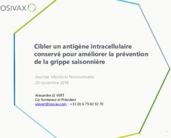 Cibler un antig&egrave;ne intracellulaire conserv&eacute; pour am&eacute;liorer la pr&eacute;vention de la grippe saisonni&egrave;re - Journ&eacute;e Infections Nosocomiales 20 novembre 2018
