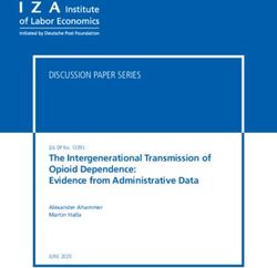 The Intergenerational Transmission of Opioid Dependence: Evidence from Administrative Data - IZA DP No. 13395 JUNE 2020