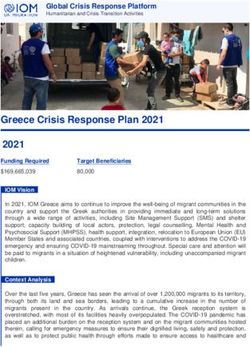 GREECE CRISIS RESPONSE PLAN 2021 2021 - RELIEFWEB