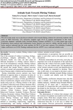 Attitude Scale Towards Flirting Violence - International Journal of ...
