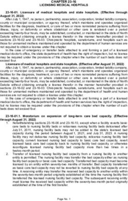 CHAPTER 23-16 LICENSING MEDICAL HOSPITALS