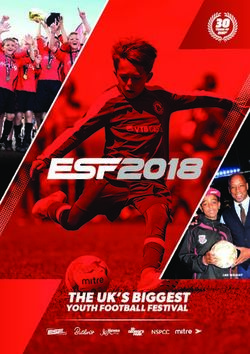 THE UK'S BIGGEST YOUTH FOOTBALL FESTIVAL - ESF Festival of Football