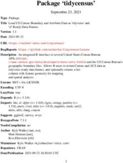 Package 'tidycensus' September 23, 2021 - CRAN