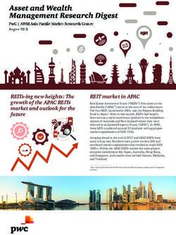 REITS-ING NEW HEIGHTS: THE GROWTH OF THE APAC REITS MARKET AND OUTLOOK FOR THE FUTURE - PWC