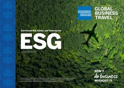 2020 REPORT ESGEnvironmental, Social, and Governance - American Express Global Business Travel