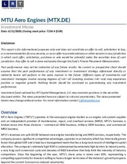 MTU Aero Engines (MTX.DE) - Investment Memo Date: 6/11/2020; Closing stock price: €154.4 (EUR) - LRT Capital Management, LLC