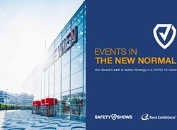 THE NEW NORMAL EVENTS IN - OUR GLOBAL HEALTH & SAFETY STRATEGY IN A COVID-19 WORLD - REED EXHIBITIONS
