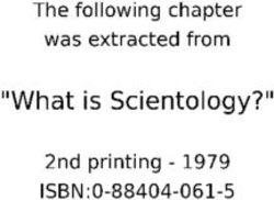 "What is Scientology?" - The following chapter was extracted from 2nd printing - 1979 ISBN: 0-88404-061-5